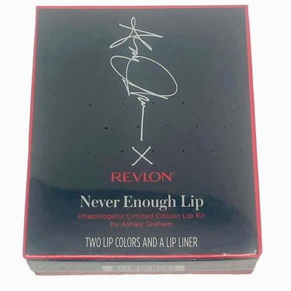 Revlon LIMITED EDITION Never Enough Lip Kit Stick Ashley Graham Red Full Size - Picture 3 of 10
